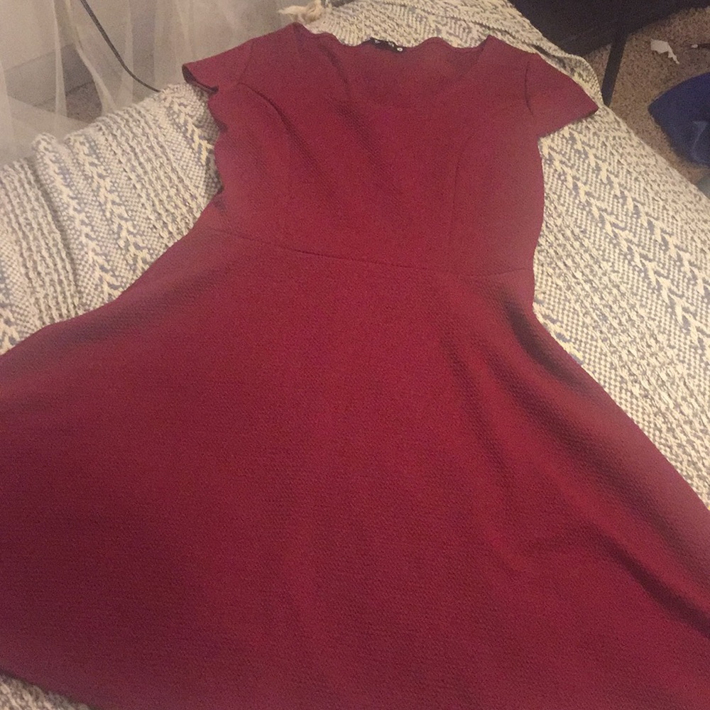 Burgundy dress